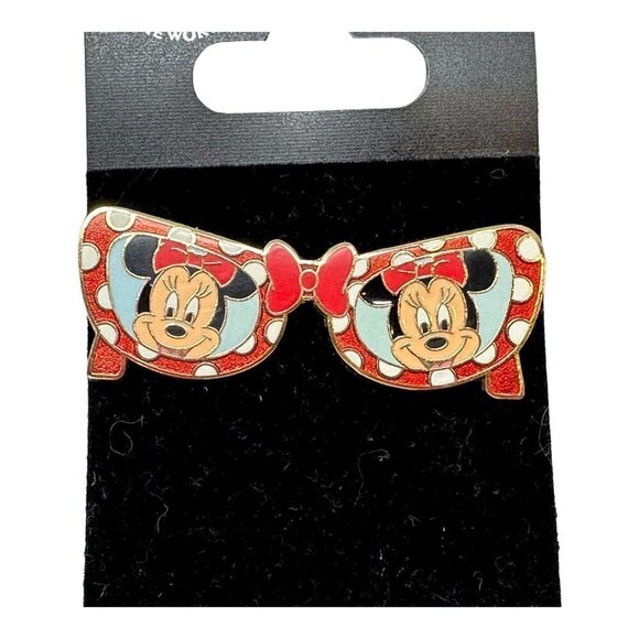 Disney Pin 59183 Character Sunglasses Glasses Minnie Mouse bow polka dots eyes - Picture 2 of 6